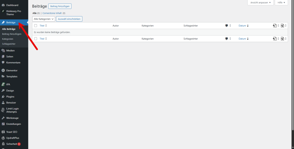 wordpress beitraege