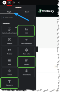 WordPress Elementor Widget Favoriten-Abschnitt